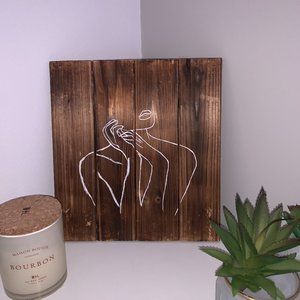 Wooden Line Painting Handmade